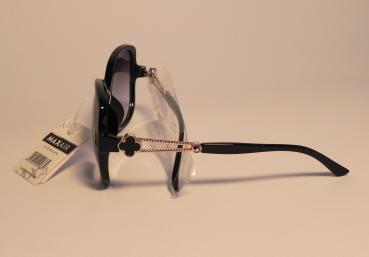Sonnenbrille schwarz mit gold und Glitzer